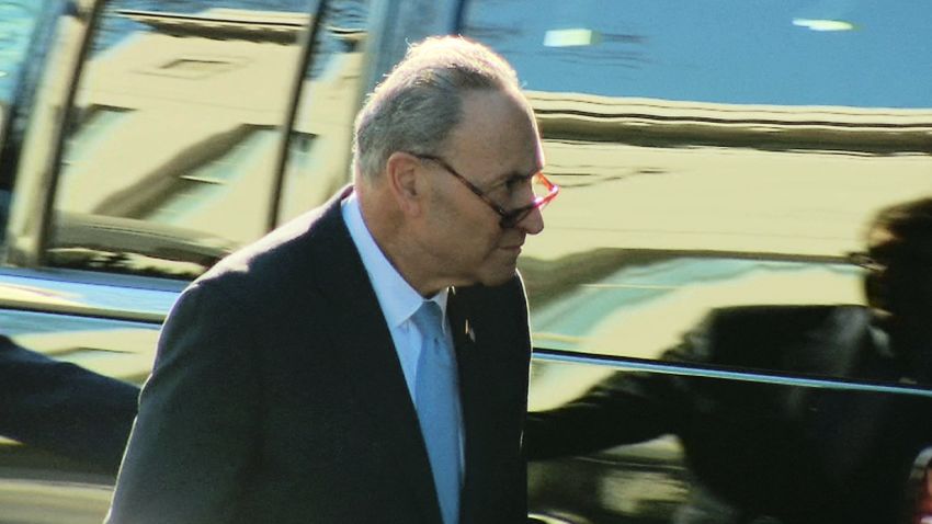 schumer leaves whitehouse 0119 SCREENGRAB
