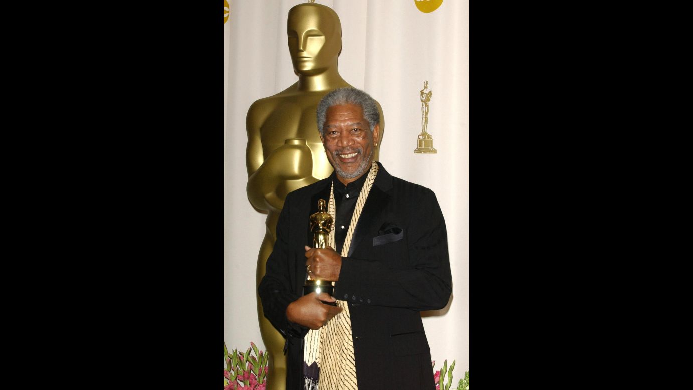 Freeman won the 2005 Academy Award for best supporting actor for "Million Dollar Baby." The boxing film swept the awards that year, winning best picture, best director for Clint Eastwood and best actress for Hilary Swank.