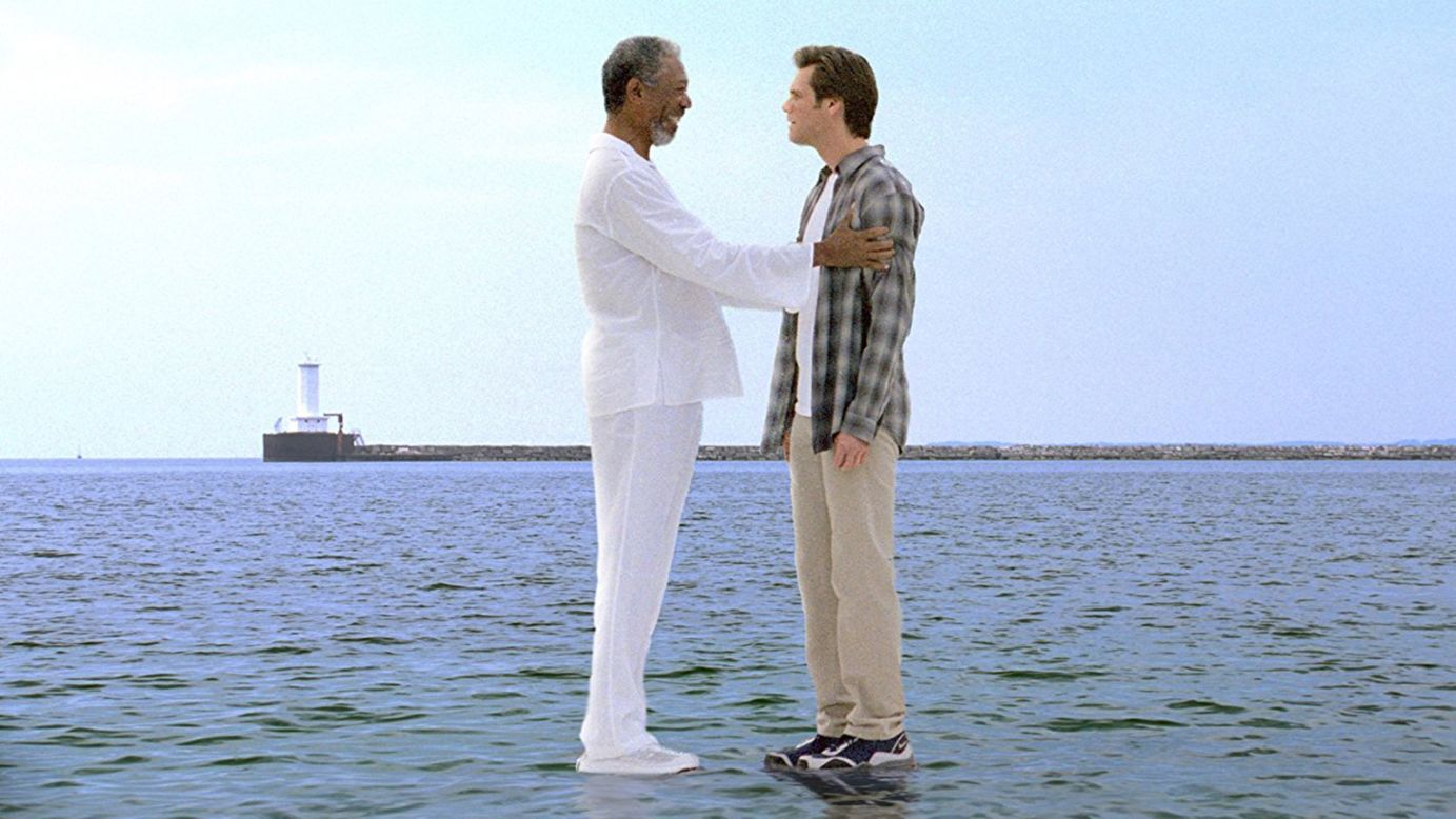 Freeman has played God twice in the movies. Here he is with Jim Carrey in 2003's "Bruce Almighty." He followed it up with "Evan Almighty," opposite Steve Carell, in 2007.