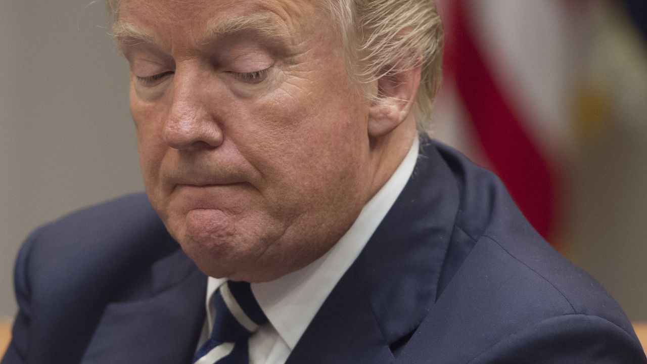 US President Donald Trump speaks during a meeting on prison reform in the Roosevelt Room of the White House in Washington, DC, January 11, 2018. / AFP PHOTO / SAUL LOEB        (Photo credit should read SAUL LOEB/AFP/Getty Images)