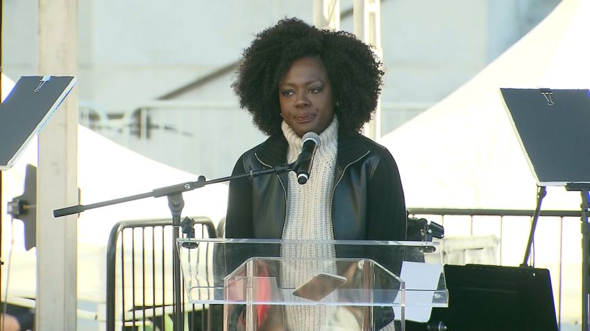 Viola Davis speaks to 'Me too' moment at LA Women's March | CNN