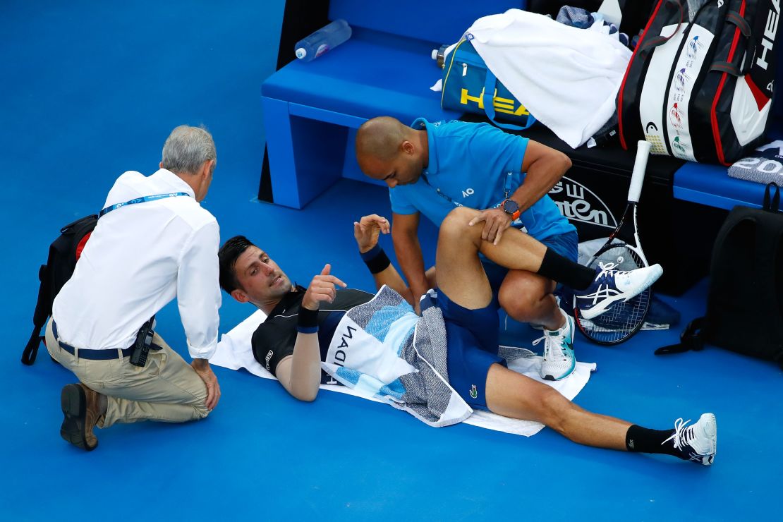 Novak Djokovic needed a medical timeout but said it was nothing serious.