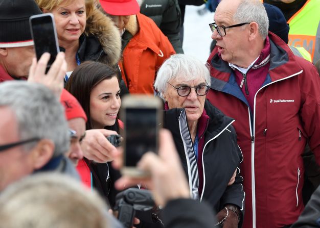 <strong>Celeb-tastic:</strong> Former F1 supremo Bernie Ecclestone was also among the crowd.