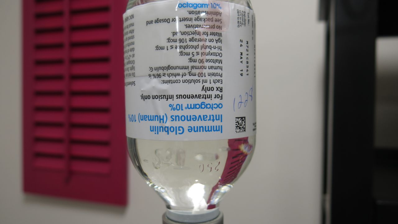 Intravenous immunoglobulin can cost as much as $20,000 per treatment. It helps patients like Gillen Washington stave off infection.
