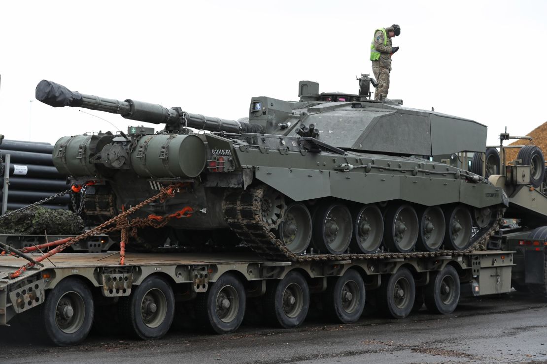 This British Challenger 2 tank and other heavy vehicles were shipped to Estonia last year in a NATO mission confronting any potential Russian aggression.