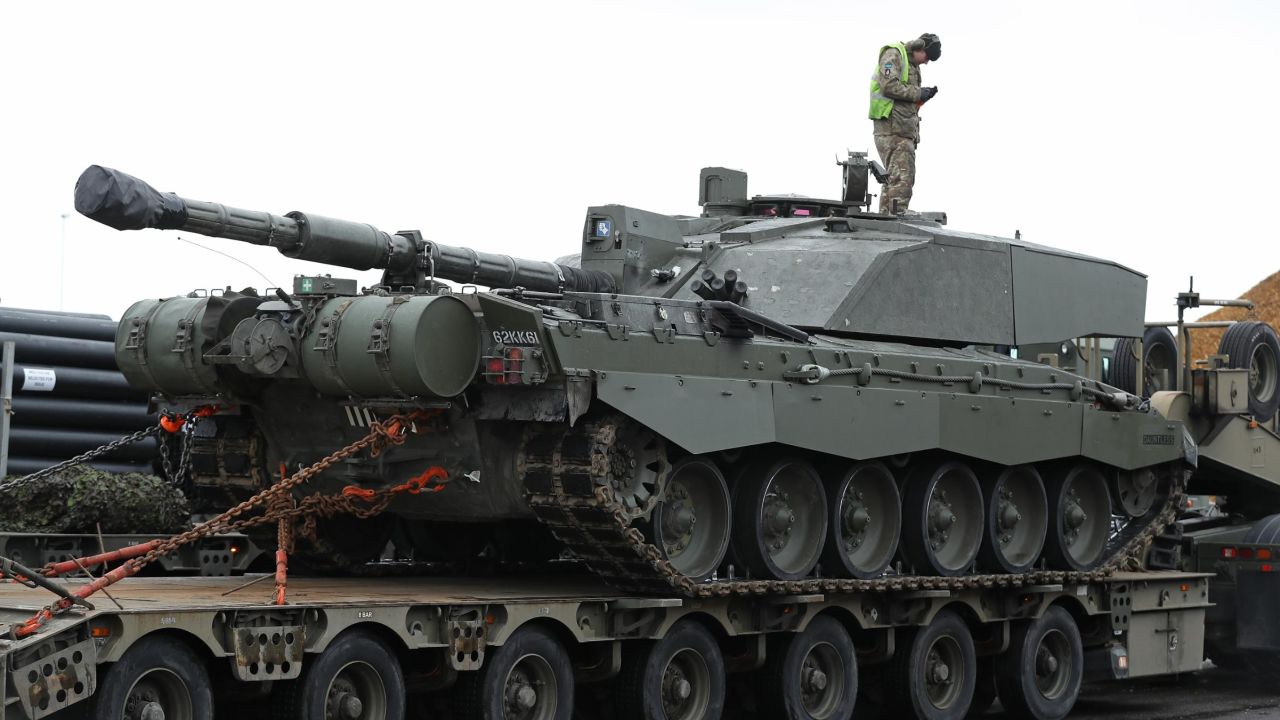 This British Challenger 2 tank and other heavy vehicles were shipped to Estonia last year in a NATO mission confronting any potential Russian aggression.