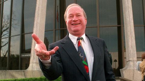 US District Judge Walter Smith outside the federal courthouse in 1994 in San Antonio.