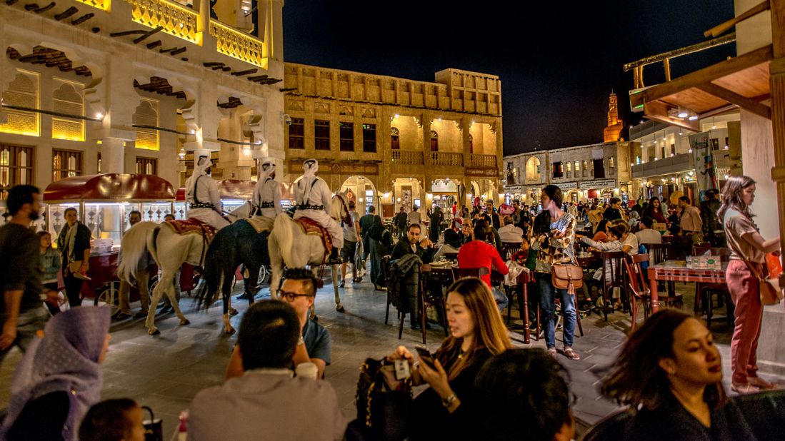 <strong>Market patrol: </strong>The souq is guarded by heritage police officers and their daily horse ride across the market has become a top attraction.