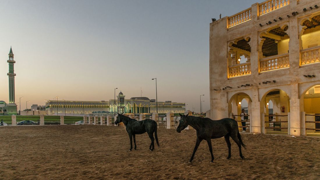 <strong>Stable visits:</strong> Travelers can venture into the Horse Stables, situated close to the Falcon Souq, where a number of Arabian horses are housed.