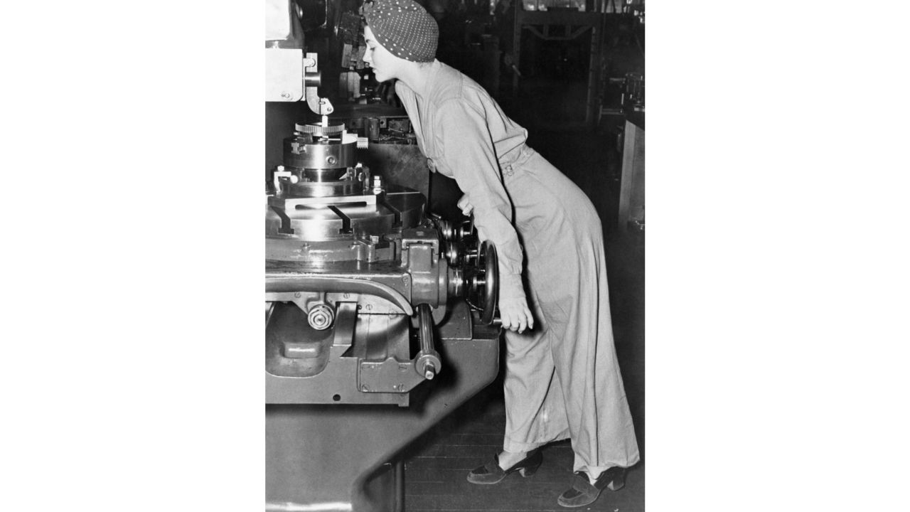 Naomi Parker Fraley was photographed as she worked at the Alameda Naval Station.