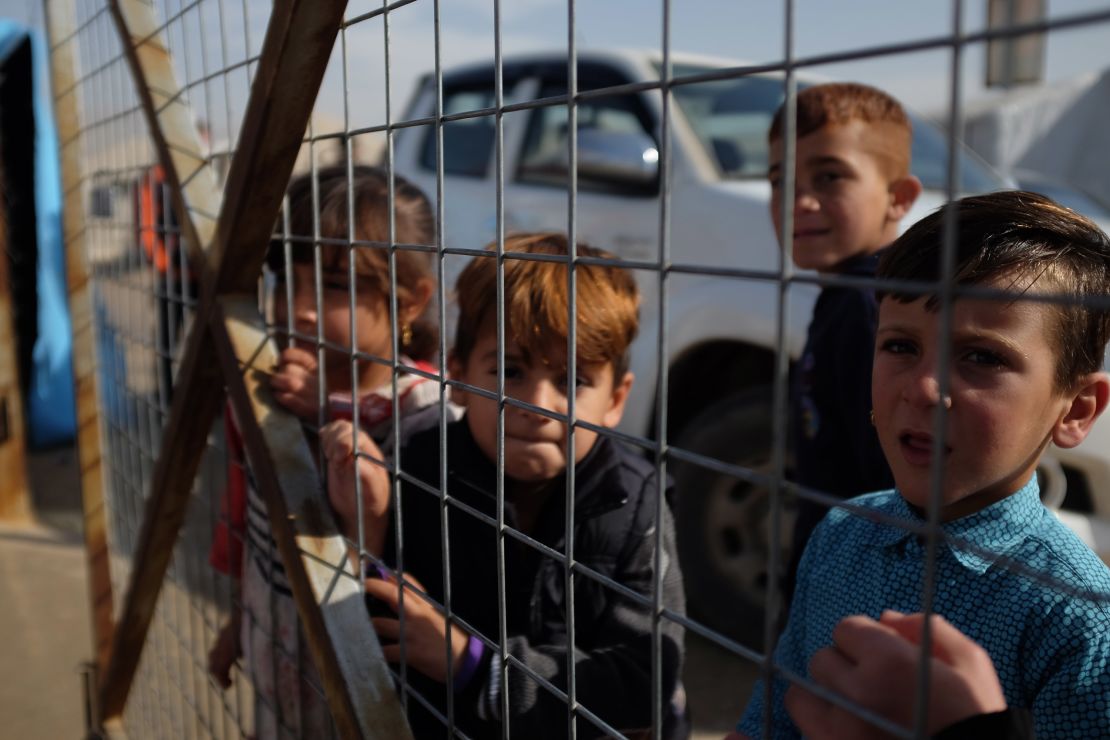 Yazidi children at a refugee camp in Dohuk, Iraq 
