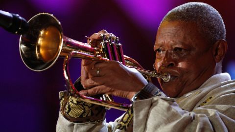 Masekela performs at the FIFA World Cup Kick-off Celebration Concert in June 2010 in Johannesburg.
