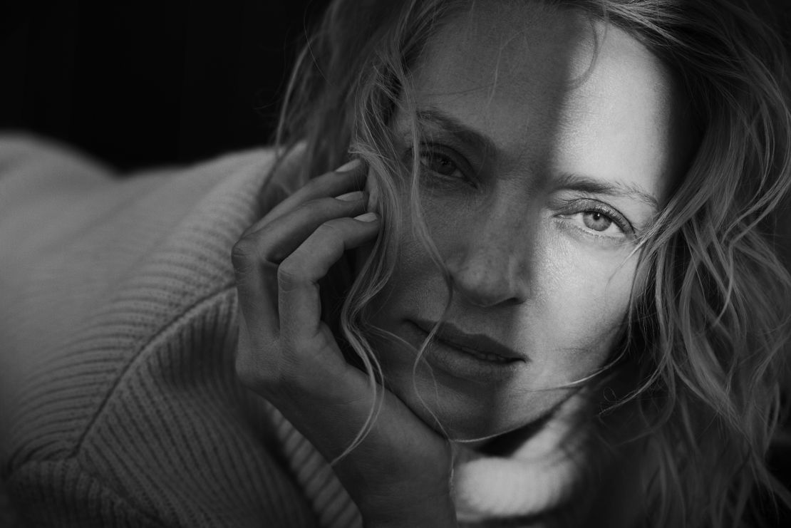 Uma Thurman shot by Peter Lindbergh, New York (2016).