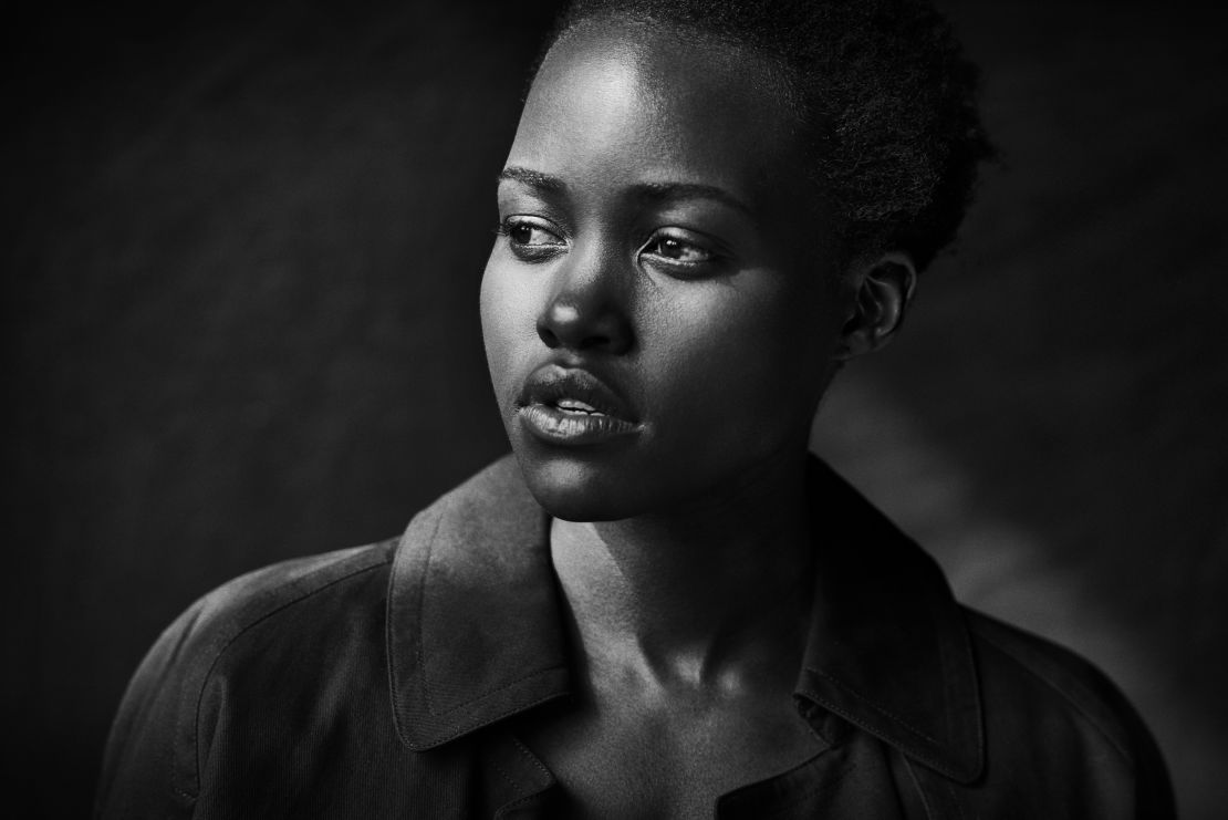 Lupita Nyong'o, photographed by Peter Lindbergh for the 2017 Pirelli calendar. 