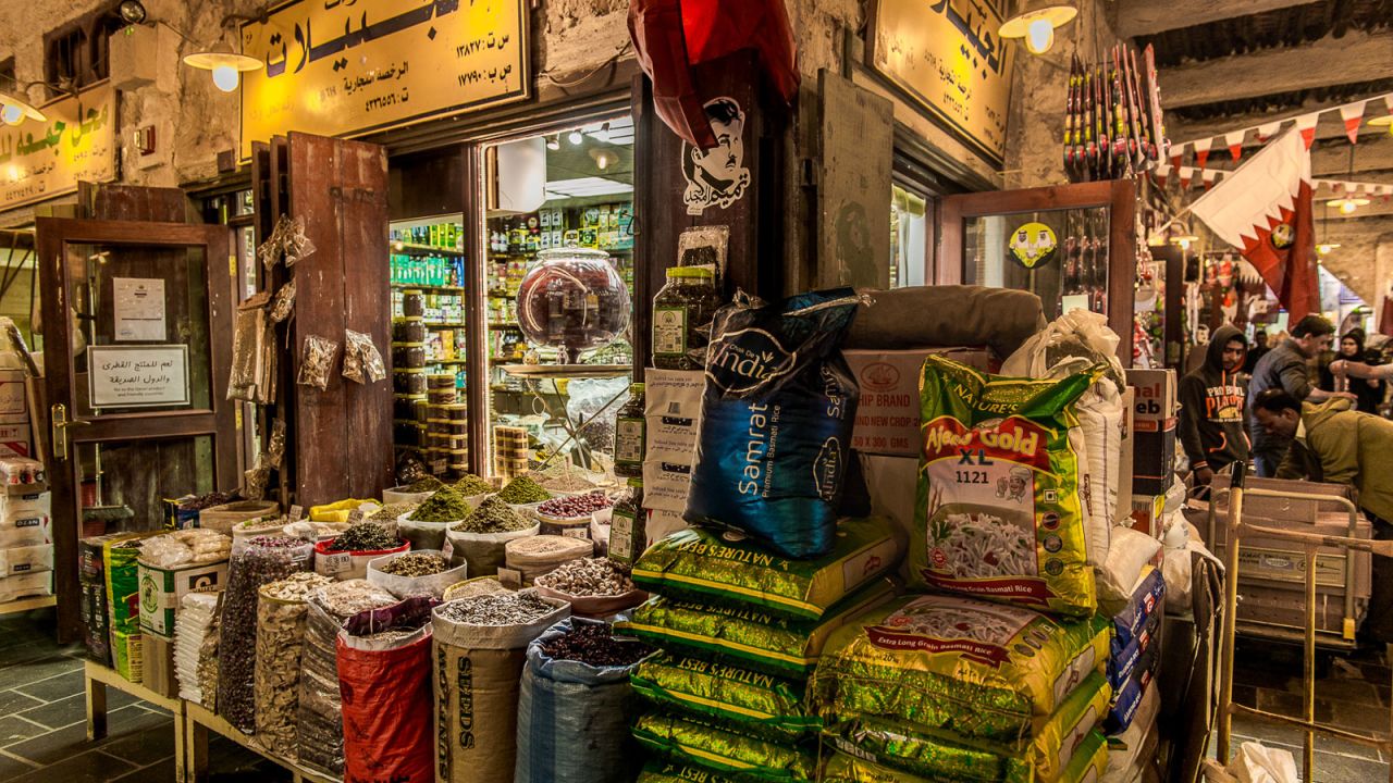 <strong>Souq Waqif:</strong> Doha's iconic "standing market" is a maze of shops bursting with fabric, spices, sweets, household goods souvenirs and art. 
