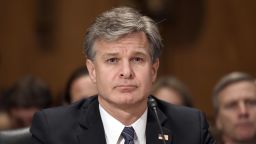 Christopher A. Wray, Director, Federal Bureau of Investigation (FBI) testifies before the United States Senate Committee Homeland Security and Governmental Affairs on "Threats to the Homeland" on Capitol Hill in Washington, DC on Wednesday, September 27, 2017. 