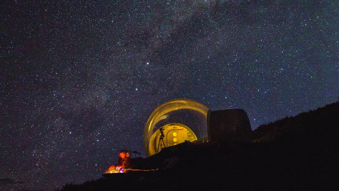 <strong>Milkyway: </strong>"Other glamping experiences cover up your view -- the stars essentially go to bed when you do. But what if you could be shielded from the elements and warm, and the stars stay with you all through the night?" says Sonny Vrebac, co-founder of Bubbletent Australia. 