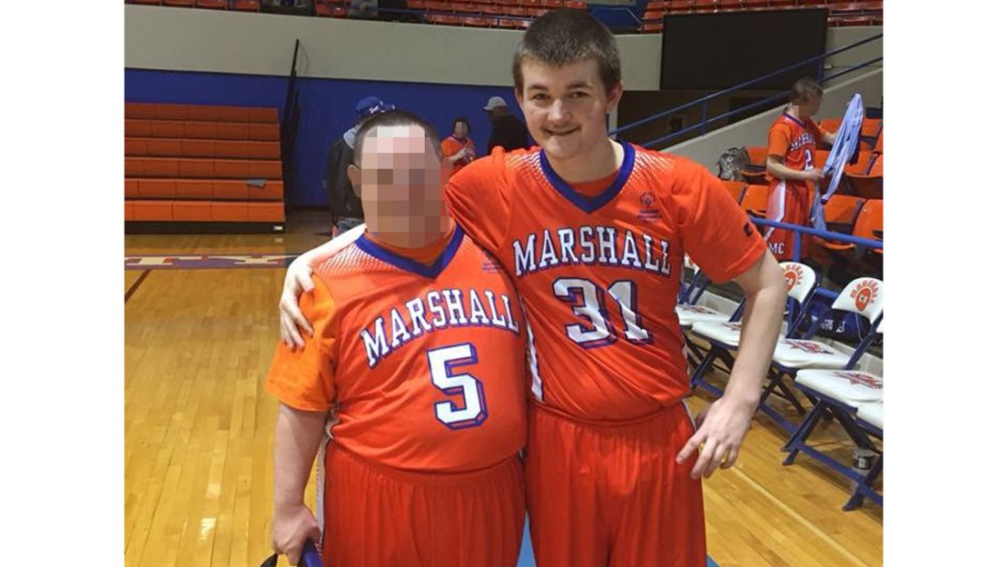 Daniel Austin, right, was wounded in Tuesday's shooting at Marshall County High School.