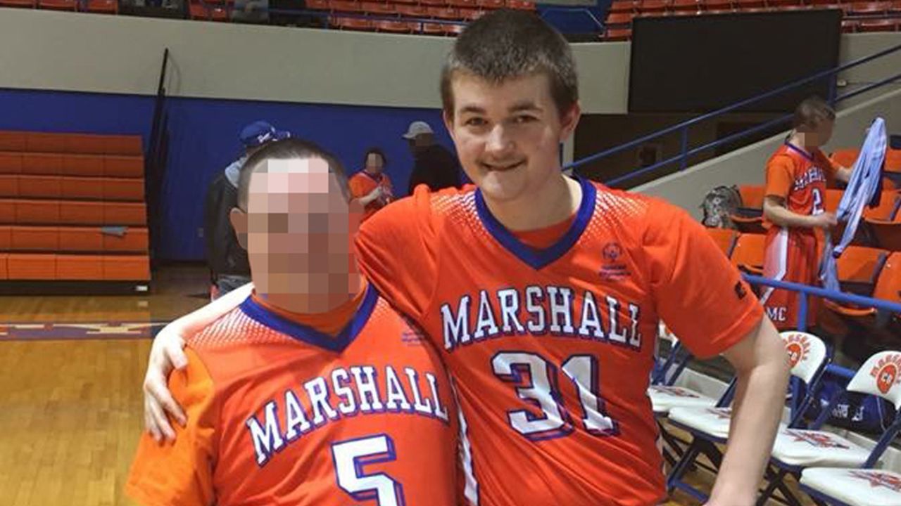 Daniel Austin, right, was wounded in Tuesday's shooting at Marshall County High School.