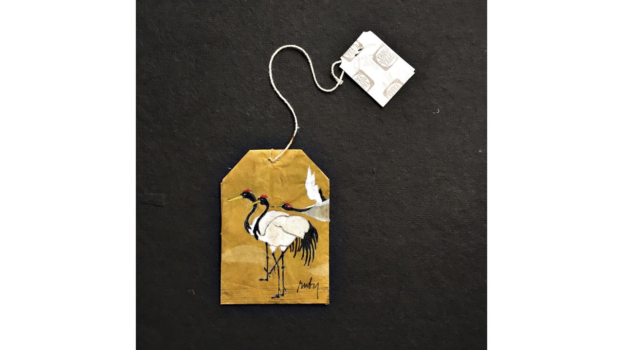 Silvious was inspired by the countryside and cities of Japan. Pictured here: Tea bag inspired by Itoshima, Japan.