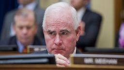 UNITED STATES - APRIL 10: Rep. Pat Meehan, R-Pa., attends a House Oversight and Government Reform Committee markup in Rayburn Building to consider a resolution holding former IRS official Lois Lerner in contempt of Congress for invoking her Fifth Amendment right at two separate hearings on the IRS's alleged targeting political groups. (Photo By Tom Williams/CQ Roll Call)