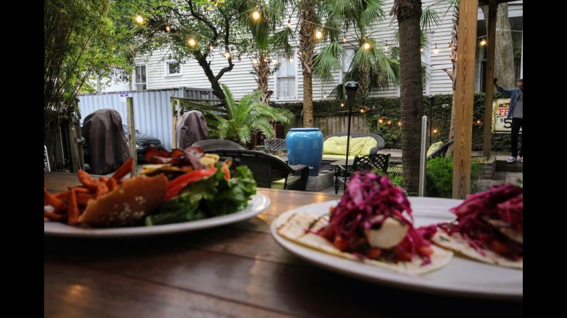 <strong>Fuel, Charleston, South Carolina: </strong>This former Esso station serves a Caribbean-inspired menu. On nice days, customers head to the dog-friendly patio to hang out or play bocce ball and cornhole.