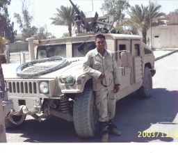 U.S. Army Staff Sgt, Rico Roman, in Iraq