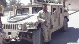 U.S. Army Staff Sgt, Rico Roman, in Iraq