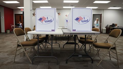 TAMPA, FL - OCTOBER 24: Voting booths are ready for voters at an early voting site in the Supervisor of Elections office on October 24, 2016 in Bradenton, Florida. Today early general election voting started in the state of Florida and ends on either Nov 5 or Nov 6th. (Photo by Joe Raedle/Getty Images)