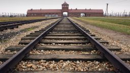 BREZEZINKA, POLAND- DECEMBER 10:  The railway tracks leading to the main gates at Auschwitz II - Birkenau seen December 10, 2004 the camp was built in March 1942 in the village of Brzezinka, Poland. The camp was liberated by the Soviet army on January 27, 1945, January 2005 will be the 60th anniversary of the liberation of the extermination and concentration camps, when survivors and victims who suffered as a result of the Holocaust will commemorated across the world. (Photo by Scott Barbour/Getty Images)