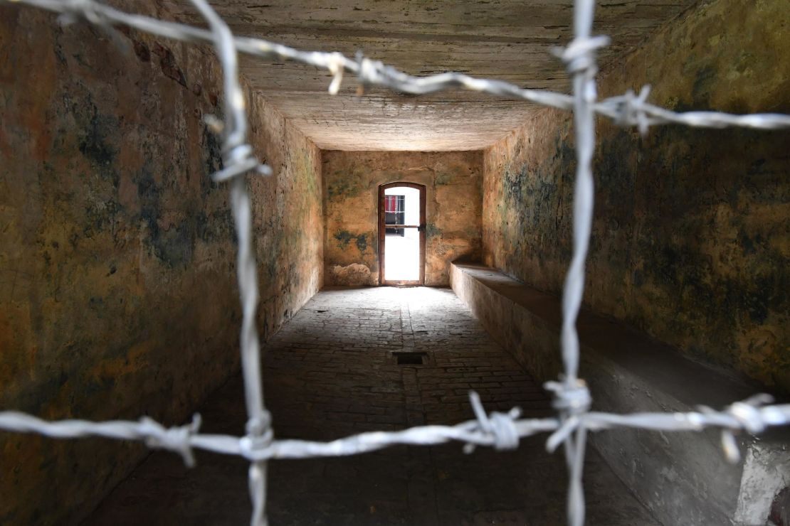 A gas chamber at the Stutthof concentration camp, where Goldberg was held by the Nazis.