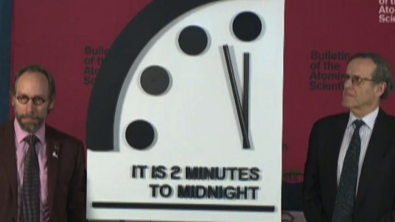 DOOMSDAY CLOCK" UPDATE SCHEDULED FOR JANUARY 25TH IN WASHINGTON, D.C. Announcement Comes at Time of High Focus on a Range of Nuclear Issues. The Bulletin of the Atomic Scientists will host a live international news conference at 10 a.m. EST/1500 GMT on January 25, 2018 to announce whether the minute hand of the iconic "Doomsday Clock" will be adjusted. The decision is made by the Bulletin of the Atomic Scientists' Science and Security Board in consultation with the Board of Sponsors, which includes 15 Nobel Laureates. The factors contributing to the decision about the Doomsday Clock time will be outlined on January 25th. In January 2017, the Doomsday Clock's minute hand crept forward by 30 seconds, to two and half minutes before midnight, the closest it has been to midnight since the 1950s. For the first time, the Doomsday Clock was influenced by statements from an incoming US President, Donald Trump, regarding the proliferation and the prospect of actually using nuclear weapons. The Clock was not moved f