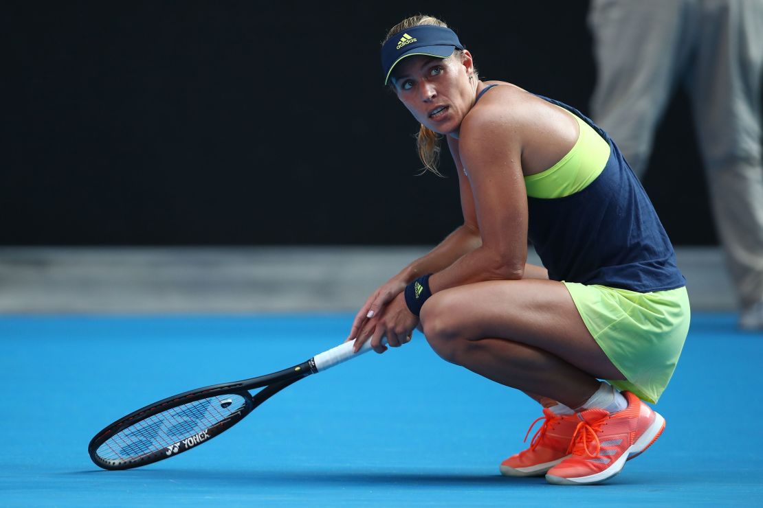 Angelique Kerber was left floored by some extended rallies. 