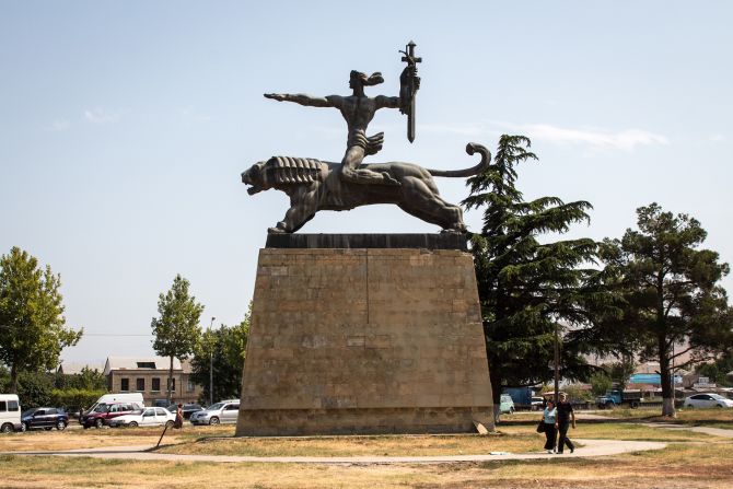 Victory Monument (1979) by architect Vakhtang Davitaya and sculptor Elguja Amashukeli in Gori.