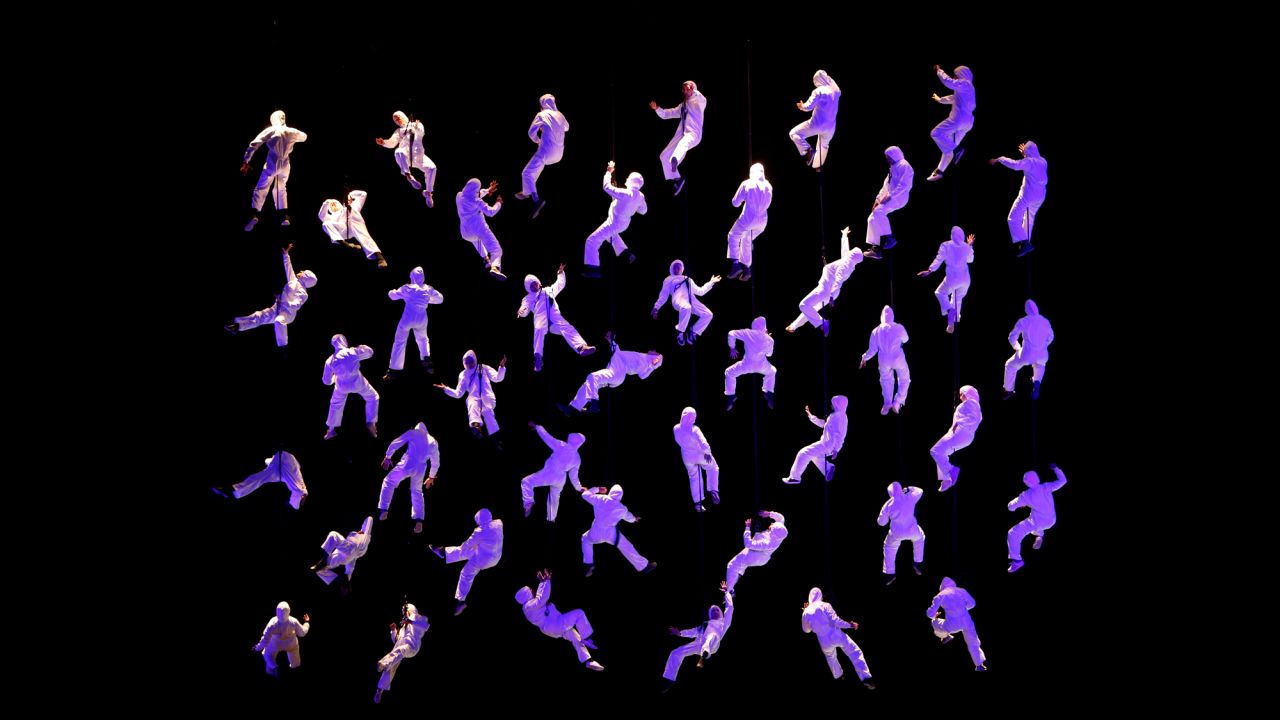 Dancers with the La Fura dels Baus Spanish theatrical group perform in "The Rise of the Tritons" during the opening of the Valletta 2018 Cultural Program in Valletta, Malta, on Saturday, January 20.