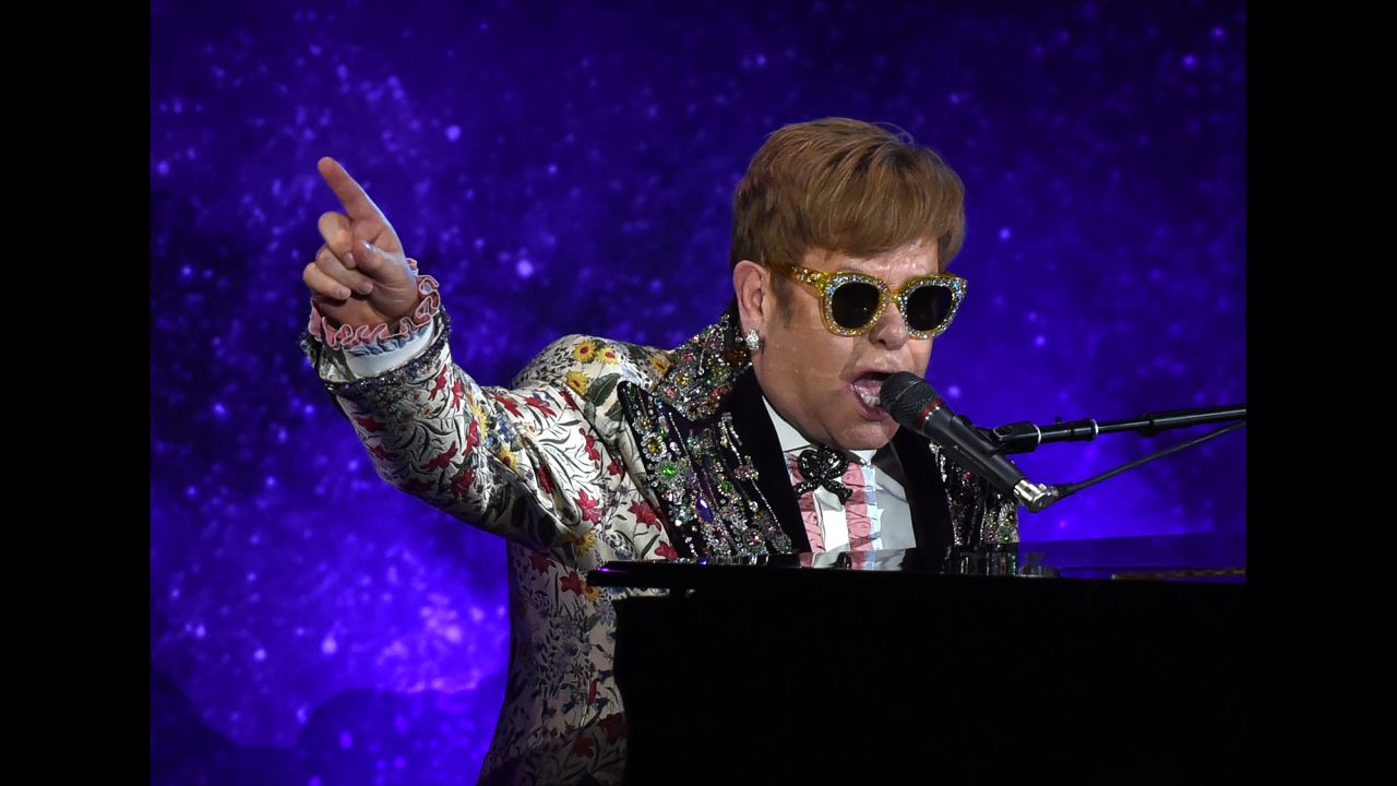 Sir Elton John performs in New York on Wednesday, January 24. <a href="http://www.cnn.com/2018/01/24/entertainment/elton-john-retiring-final-tour/index.html" target="_blank">The music icon announced</a> at a press event that his next world tour will be his last. The three-year tour will start in September, John told CNN's Anderson Cooper in a sit-down chat.