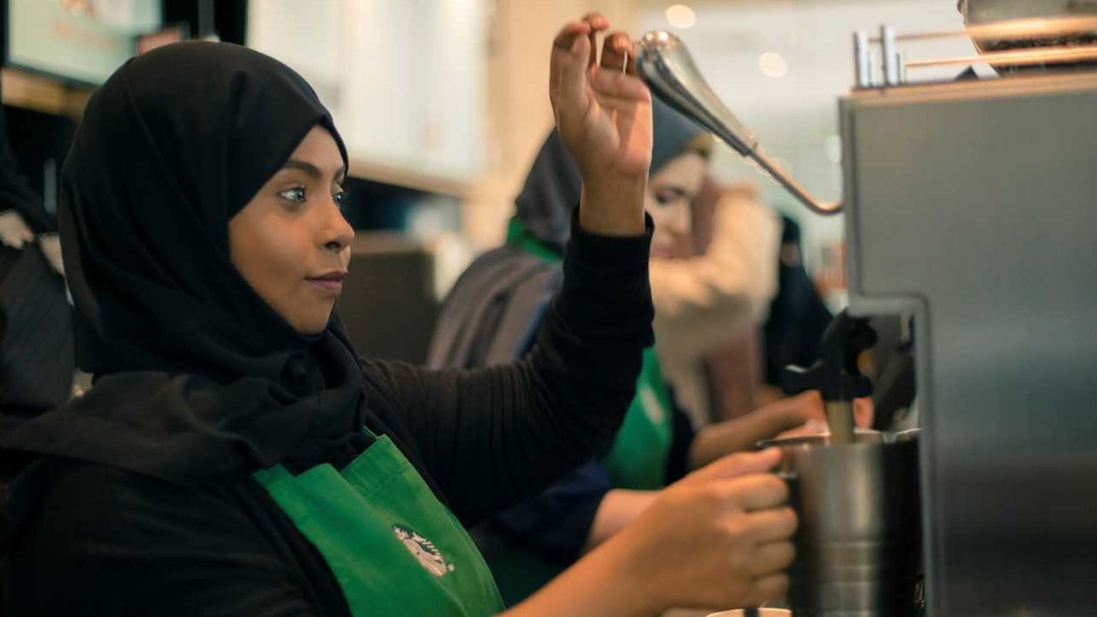 Manal Ghazwan manages a Starbucks branch located in Saudi capital Riyadh that serves both men and women.
