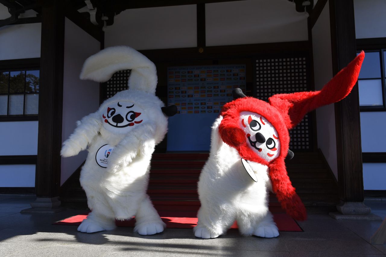 "Ren" and "G" are unveiled as the mascots for the 2019 Rugby World Cup in Japan.