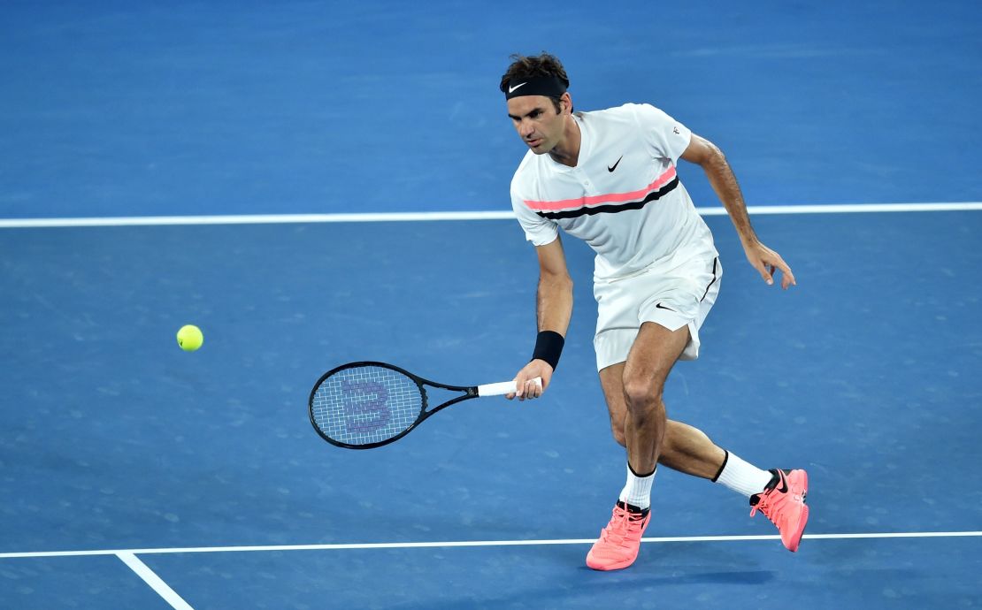 Roger Federer hit 24 winners Friday. 