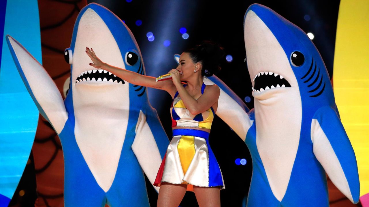 super bowl moments 2015 katy perry sharks