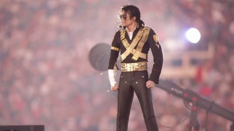 Michael Jackson performs during the Super Bowl XXVII halftime show on January 31, 1993 in Pasadena, California.