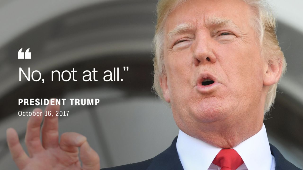 Trump says, "No, not at all," when asked during a news conference if he is considering firing Mueller.