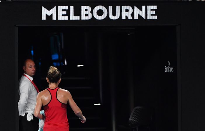 She won the second set before the heat rule came into effect.