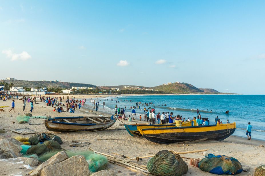 <strong>Rushikonda, Andhra Pradesh:</strong> Located in eastern India, this clean and secluded beach -- set away from the bustle of Visakhapatnam city in the state of Andhra Pradesh -- is a favorite picnic spot among locals, despite the strong currents. 
