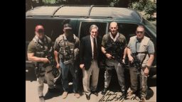 On a trip to Afghanistan in 2002, then-FBI agent James Gagliano served as a bodyguard to then-FBI director Robert Mueller, center, who later autographed the photo. 