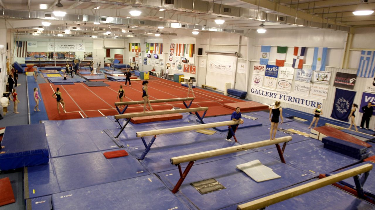Gymnasts practice at Karolyi Ranch in 2011, where legends such as Mary Lou Retton have trained.