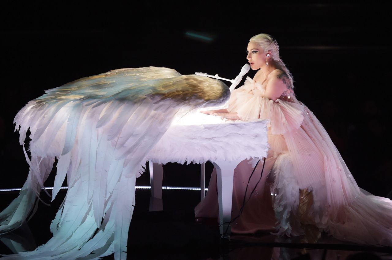 Lady Gaga performs during the show's first hour.