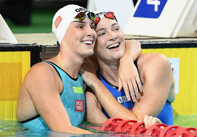 Just two years apart, the siblings boast a tight bond despite being freestyle rivals in the pool.