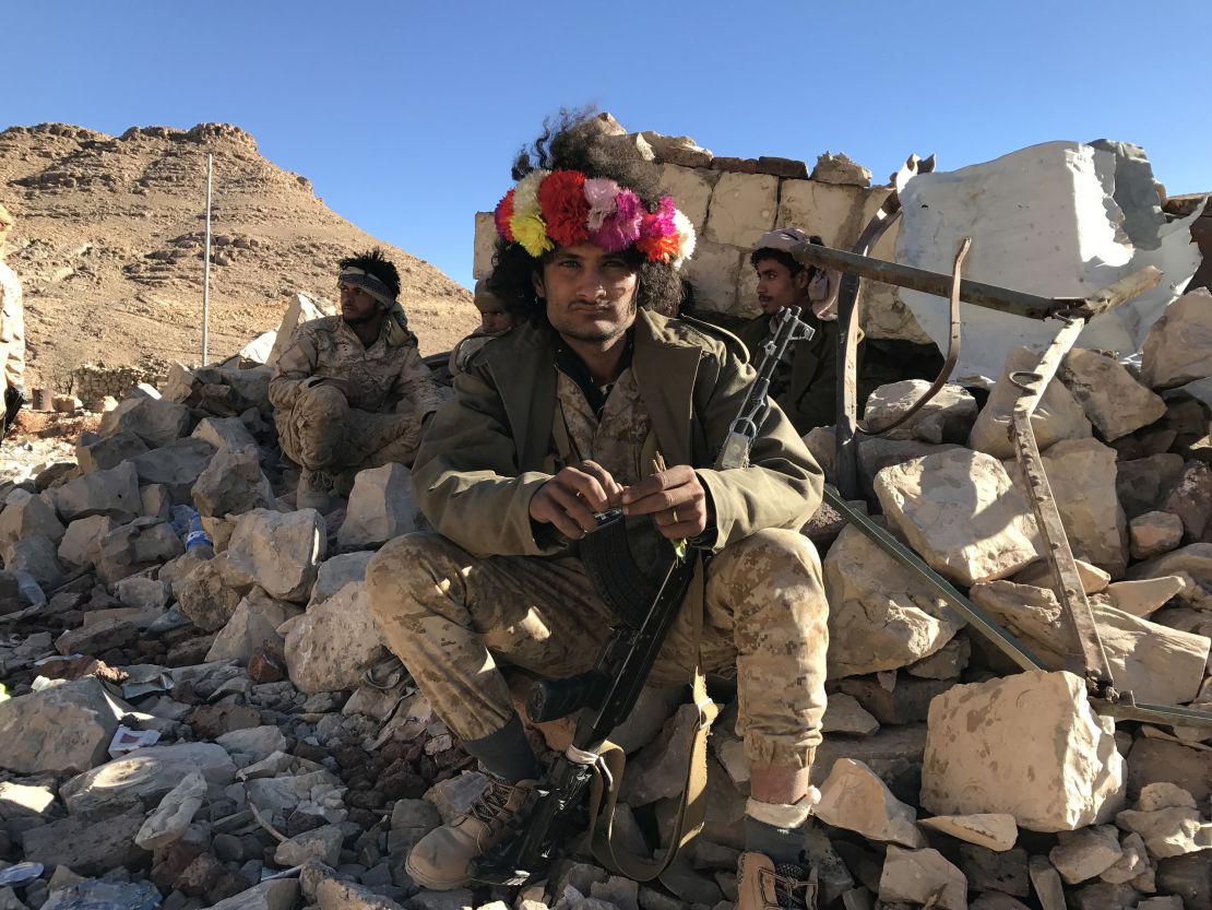 Abu Aseel was married three days before this picture was taken. He went back to Yemen's frontlines shortly after the wedding and can be seen here holding Qat, a herbal stimulant, and a national past-time.