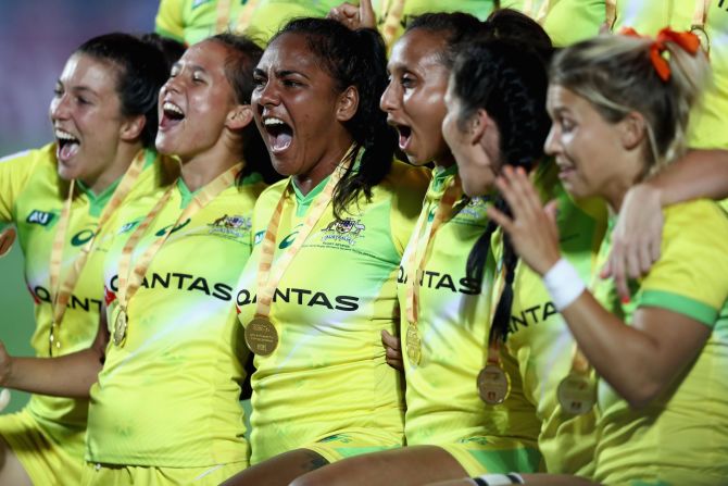 Having finished second to New Zealand in last season's overall standings, Australia's women got their campaign off to winning ways by <a href="index.php?page=&url=http%3A%2F%2Fedition.cnn.com%2F2017%2F12%2F04%2Fsport%2Frugby-sevens-world-series-dubai-round-one-south-africa%2Findex.html">overwhelming USA 34-0</a> in the opening tournament in Dubai.